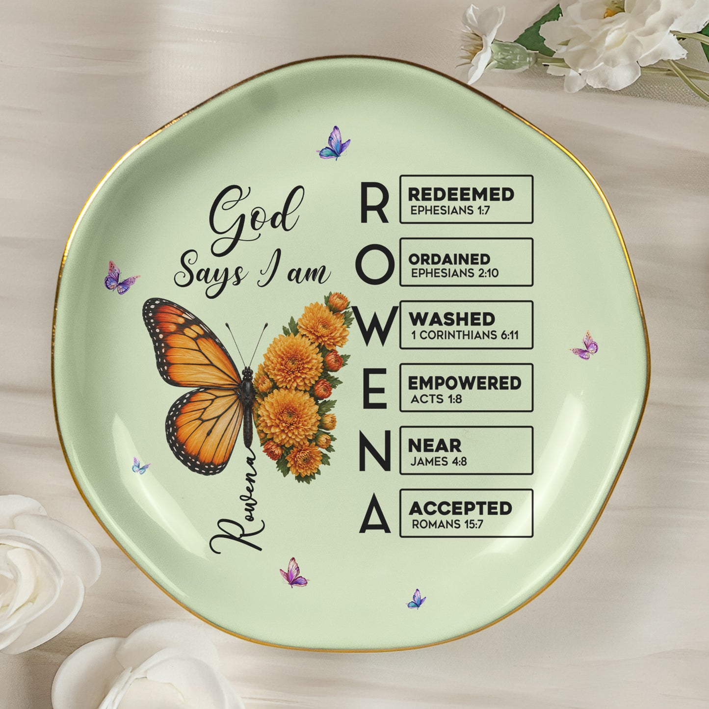 Butterfly-Birth-Flower-Gift-For-Self,-Friend,-Daughter-Personalized-Jewelry-Dish-3