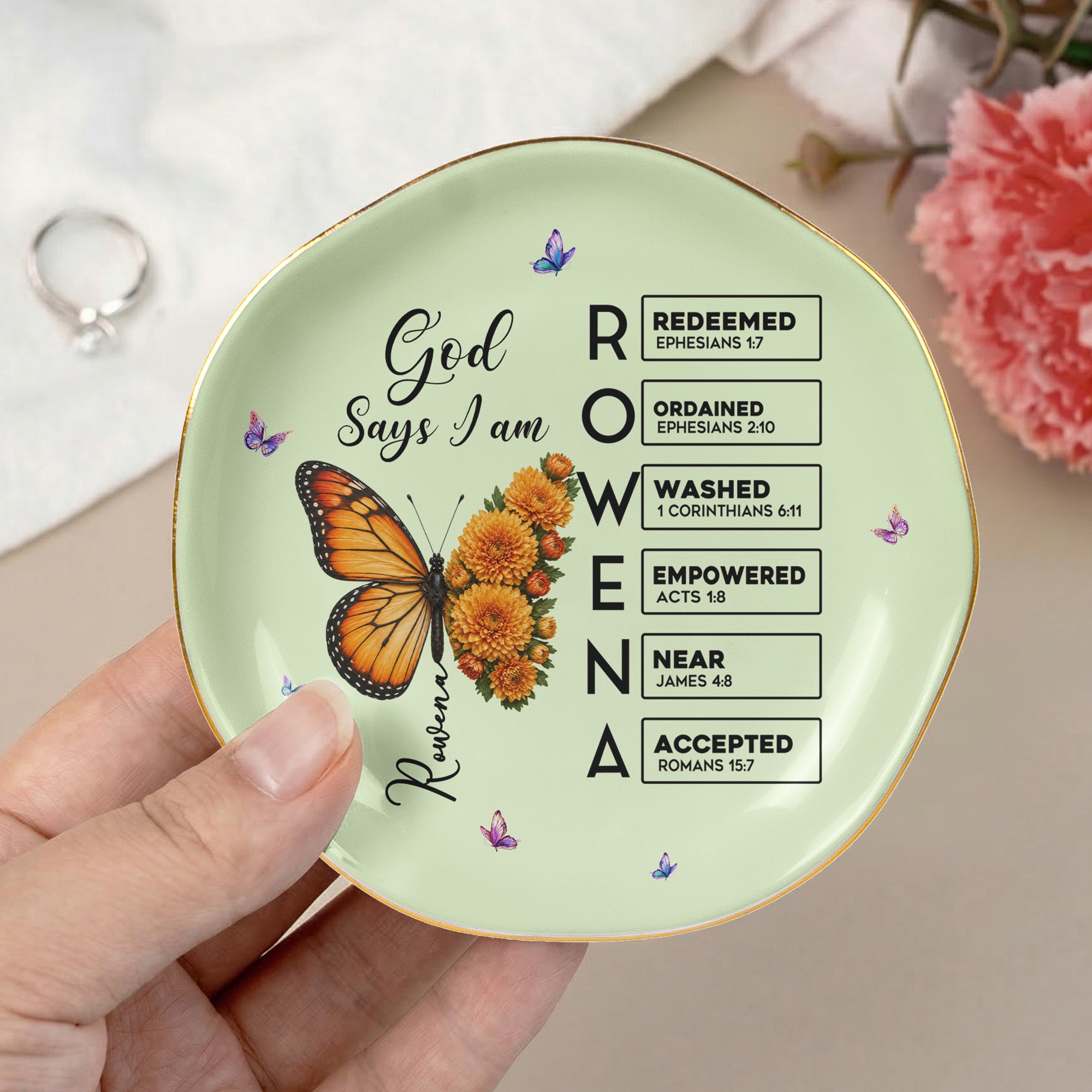 Butterfly-Birth-Flower-Gift-For-Self,-Friend,-Daughter-Personalized-Jewelry-Dish-5
