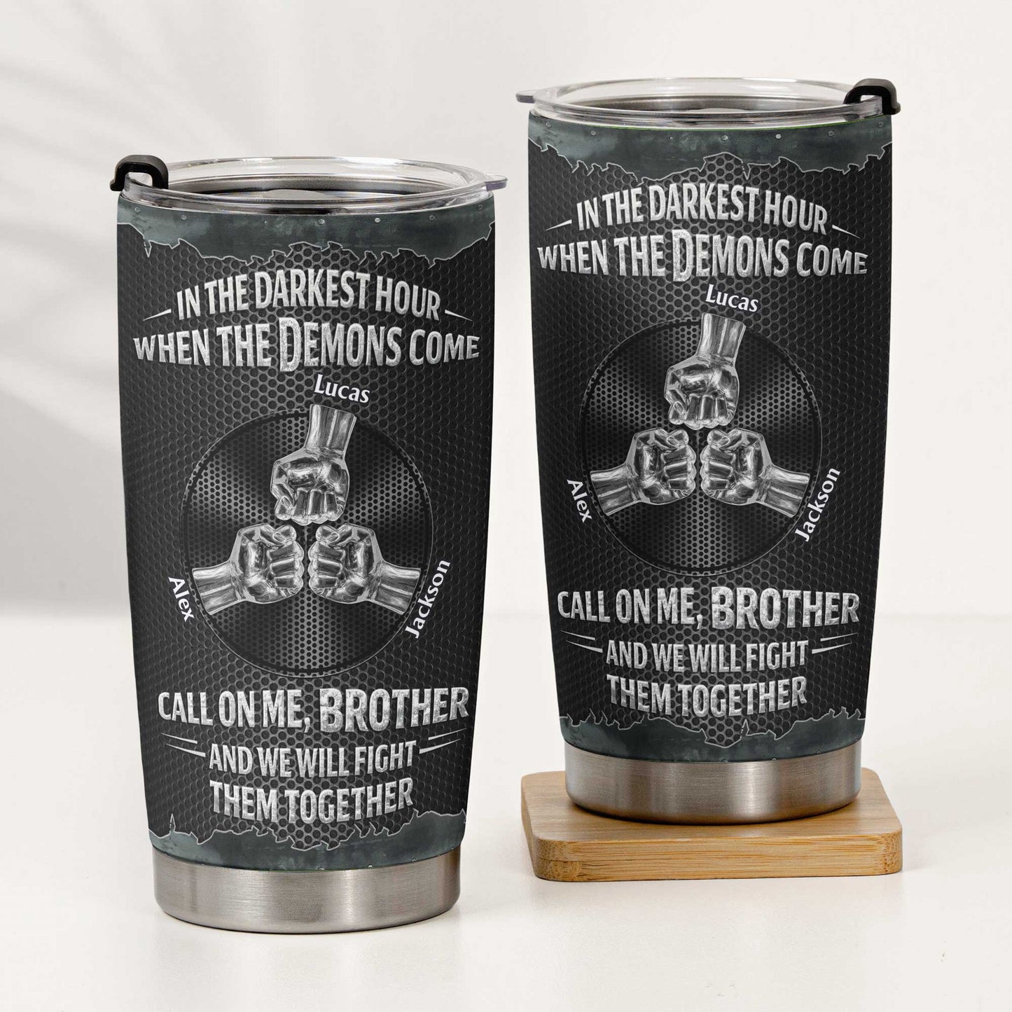 Call_On_Me_Brother_And_We_Will_Fight_Them_Together_Personalized_Tumbler_2