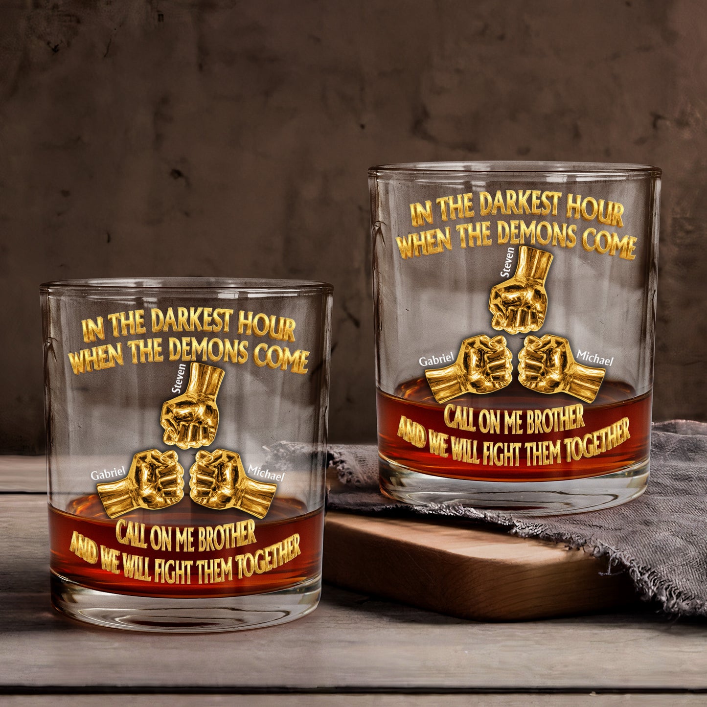 Call-On-Me-Brother-We-Will-Fight-Them-Together-Personalized-Whiskey-Glass-2
