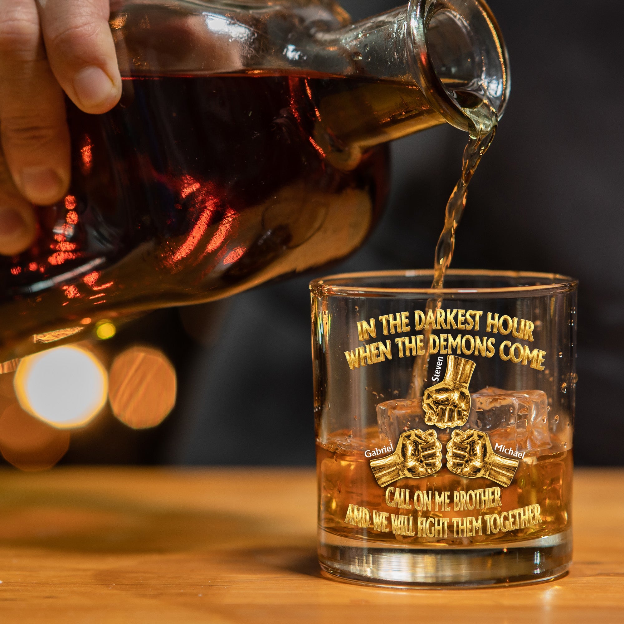 Call-On-Me-Brother-We-Will-Fight-Them-Together-Personalized-Whiskey-Glass-3