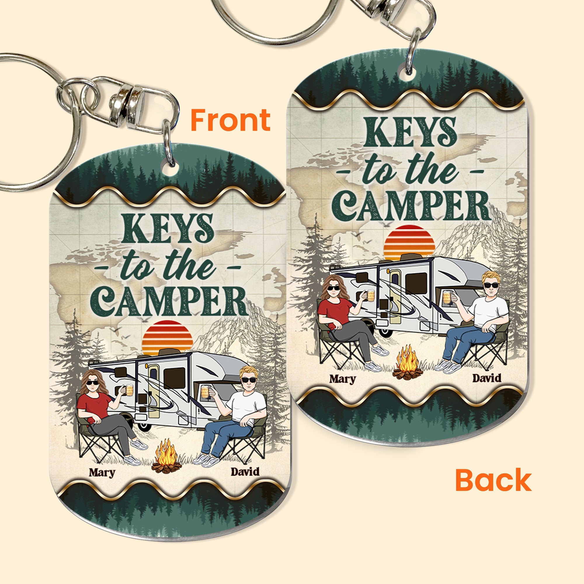 Camper Keys Personalized Keychain Macorner