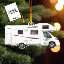 Camper Ornament - Family Go Camping Xmas Ornament - Personalized Acrylic Photo Ornament