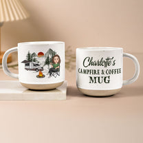 Campfire And Coffee Mug - Personalized Pottery Mug