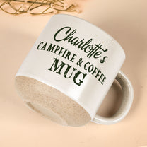 Campfire And Coffee Mug - Personalized Pottery Mug