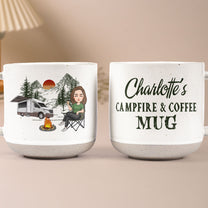 Campfire And Coffee Mug - Personalized Pottery Mug