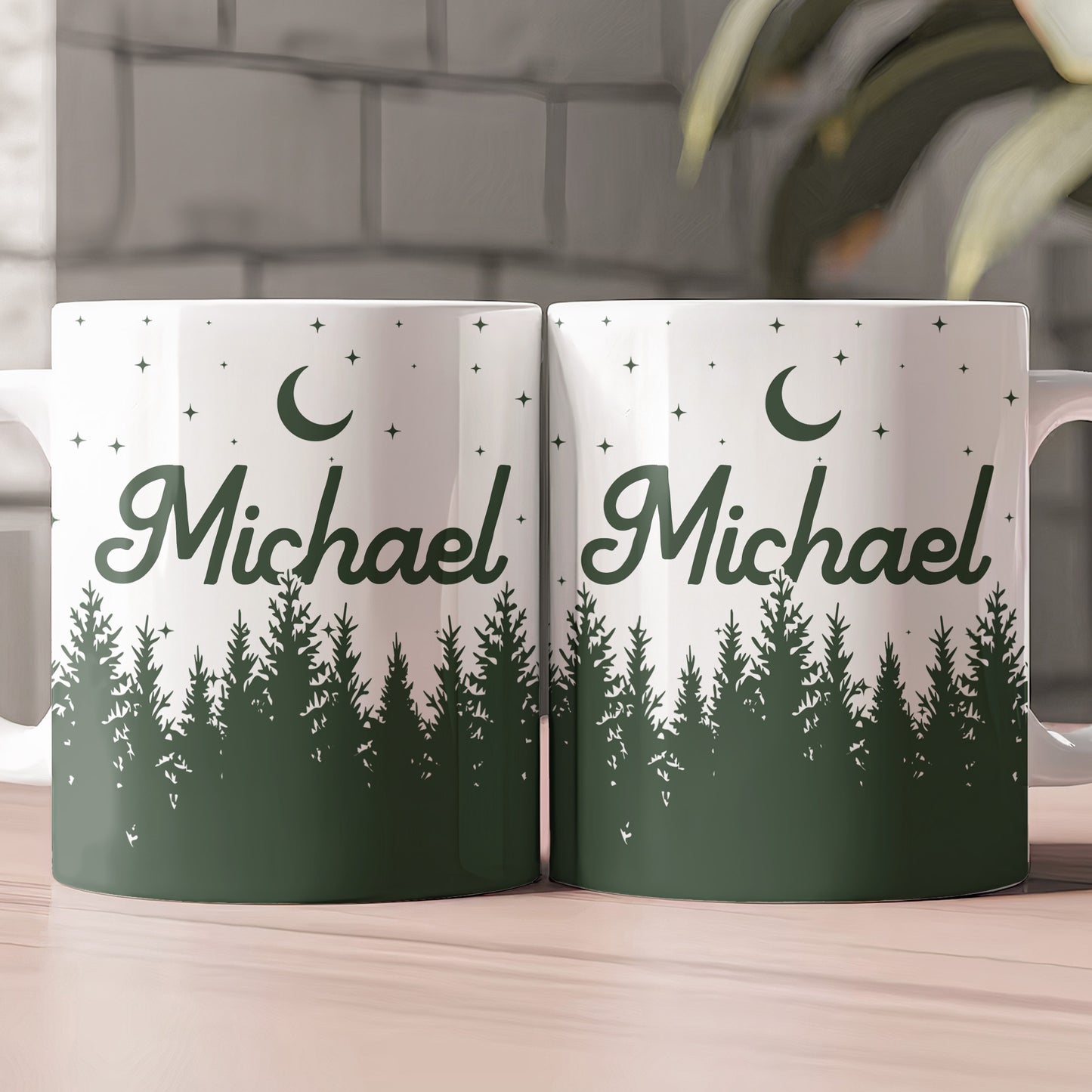 Campfire Forest Coffee Custom Name - Personalized Mug