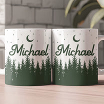 Campfire Forest Coffee Custom Name - Personalized Mug