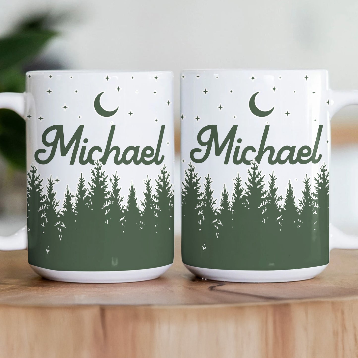 Campfire Forest Coffee Custom Name - Personalized Mug