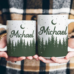 Campfire Forest Coffee Custom Name - Personalized Mug