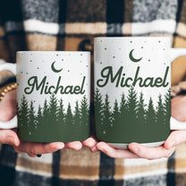 Campfire Forest Coffee Custom Name - Personalized Mug