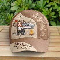 Camping Hair Don't Care - New Version - Personalized Classic Cap