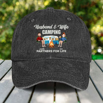 Camping Partners For Life - Personalized Distressed Denim Cap
