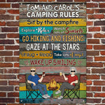 Camping Rules - Personalized Metal Sign - Birthday, Funny  Gift For Family, Camping Lovers