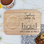Camping Tea - Custom Engraved Wooden Tea & Biscuit Board