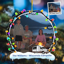 Campsite - Personalized Acrylic Photo Ornament