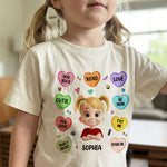 Candy Hearts For Women And Girl - Personalized Shirt