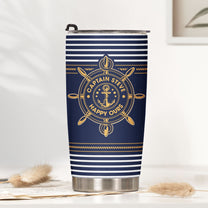 Captain, First Mate, Boat Name - Personalized Tumbler Cup
