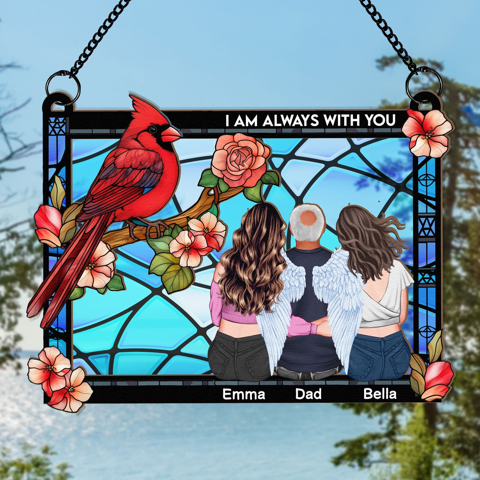 Personalized Memorial Suncatcher Ornament – Custom Photo Window Hanging, Sympathy Gift