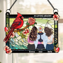 Cardinal Always With You - Personalized Window Hanging Suncatcher Ornament