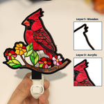 Cardinal Bird - Personalized Wood And Acrylic Night Light