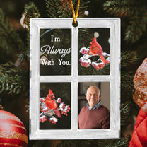 Cardinal Window - Personalized Acrylic Photo Ornament