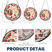 Cardinals Appear When Angels Are Near - Personalized Photo Stained Glass Window Hanging Suncatcher