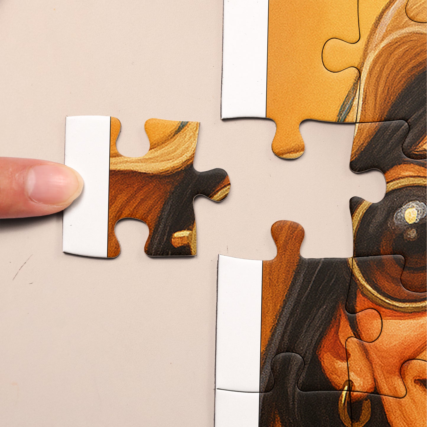 Caricature Wall Art For Funny Couples - Custom Cartoon Drawing From Photo - Personalized Jigsaw Puzzle