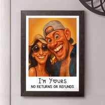 Caricature Wall Art For Funny Couples From Photo - Personalized Hidden Key Holder Photo Frame