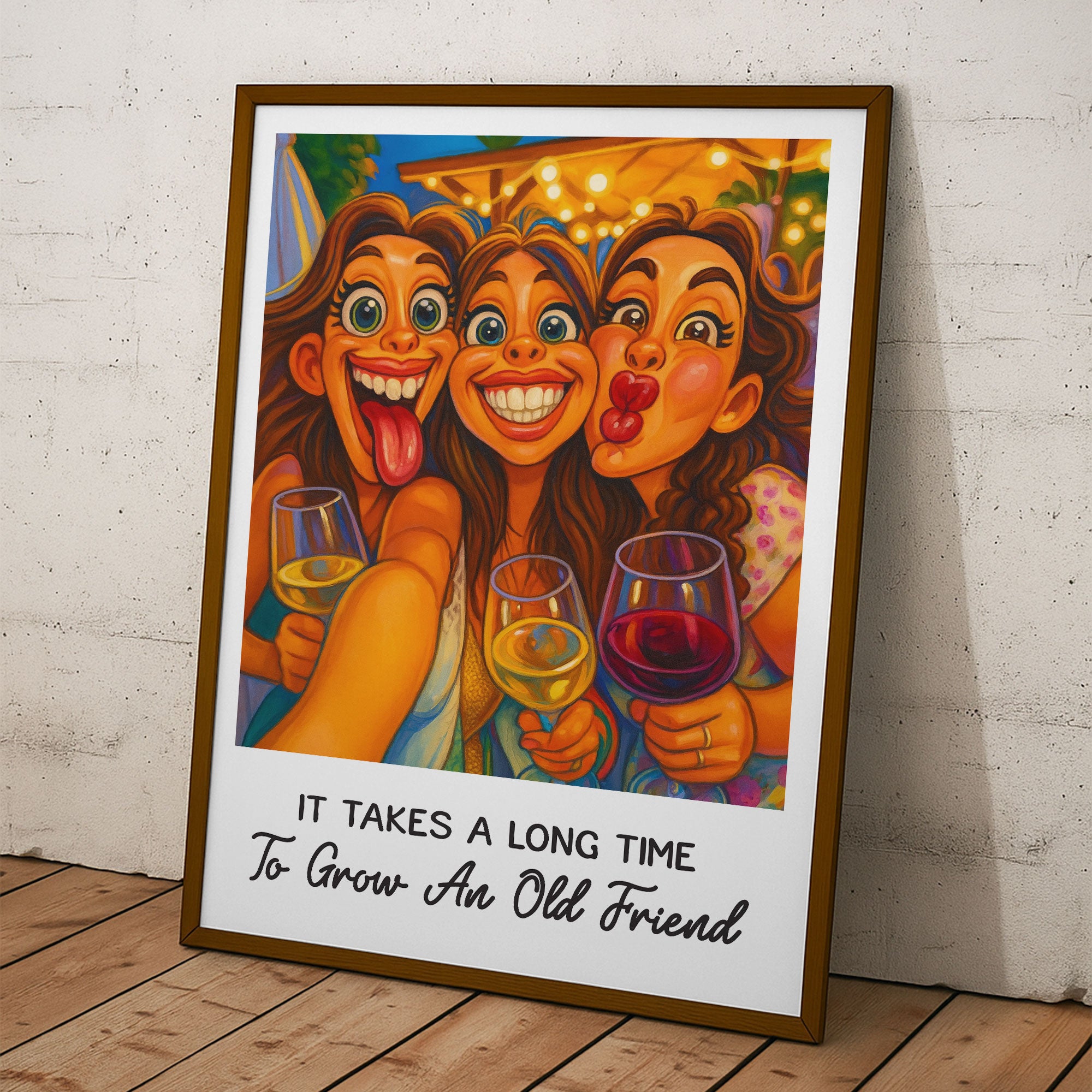 Caricature Wall Art For Funny Friend, Bestie - Cartoon Your Photo - Personalized Photo Poster