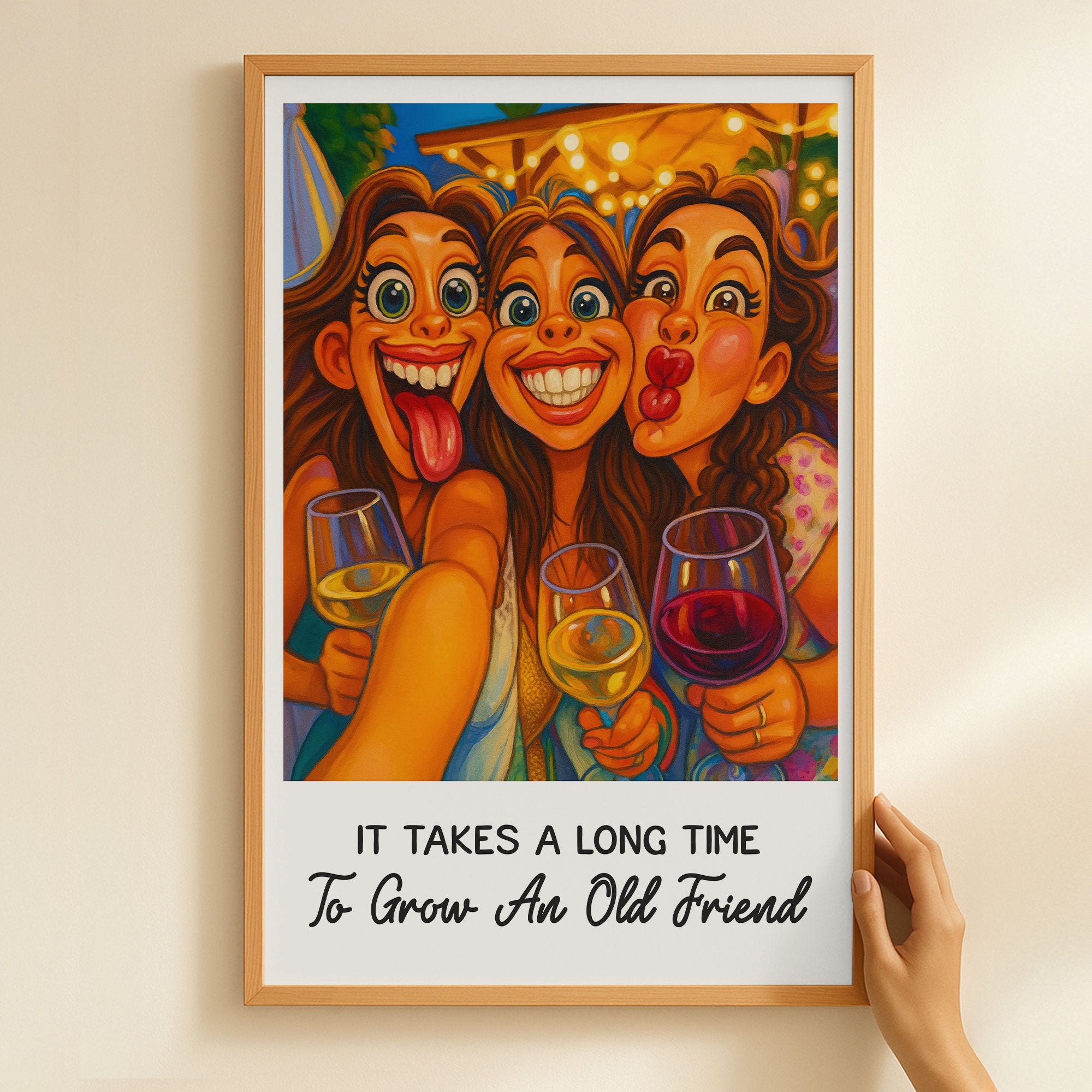 Caricature Wall Art For Funny Friend, Bestie - Cartoon Your Photo - Personalized Photo Poster
