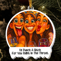Caricature Your Photo For Besties, Friends - Personalized Acrylic Photo Ornament