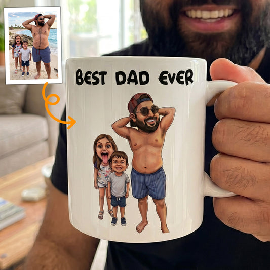 Caricature-Funny-Mug-For-Dad,-Family-Custom-Cartoon-Drawing-From-Photo-Personalized-Mug-1
