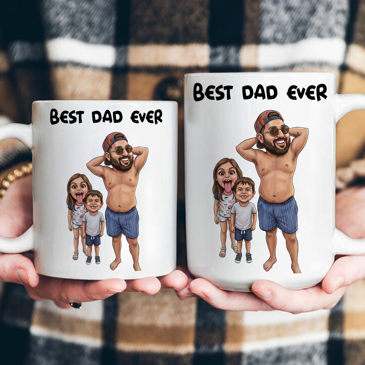 Caricature-Funny-Mug-For-Dad,-Family-Custom-Cartoon-Drawing-From-Photo-Personalized-Mug-6