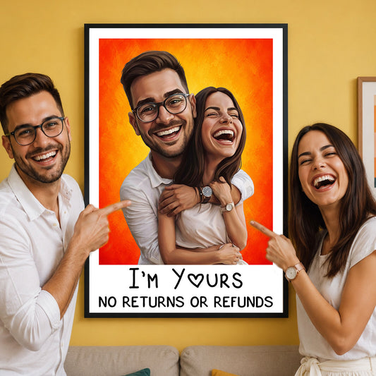 Caricature-Wall-Art-For-Funny-Couples,-Family-Custom-Cartoon-Drawing-From-Photo-Personalized-Poster-1
