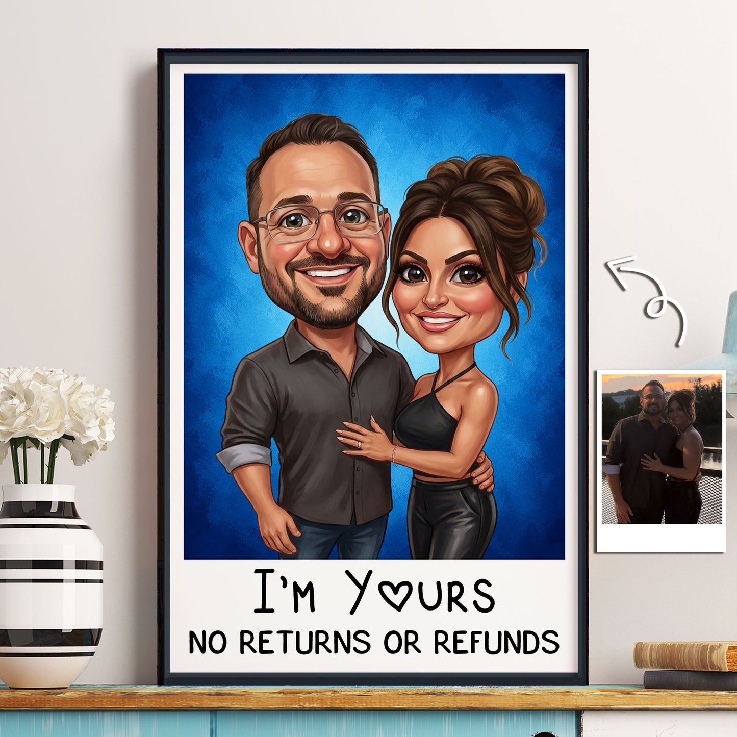 Caricature-Wall-Art-For-Funny-Couples,-Family-Custom-Cartoon-Drawing-From-Photo-Personalized-Poster-2