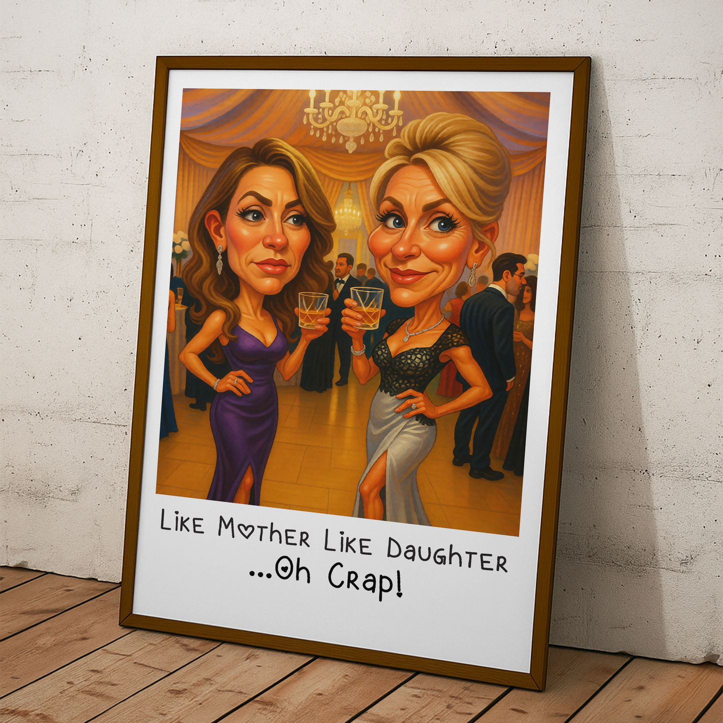 Caricature-Wall-Art-For-Mother-&-Daughters,-Sons,-Family-Personalized-Photo-Poster-2