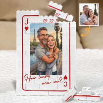 Caricature-Your-Photo-Gift-For-Funny-Couples,-Anniversary-Gift-King-&-Queen-How-Lucky-We-Are-Personalized-Building-Blocks-1