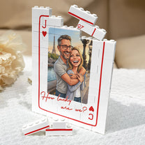 Caricature-Your-Photo-Gift-For-Funny-Couples,-Anniversary-Gift-King-&-Queen-How-Lucky-We-Are-Personalized-Building-Blocks-3