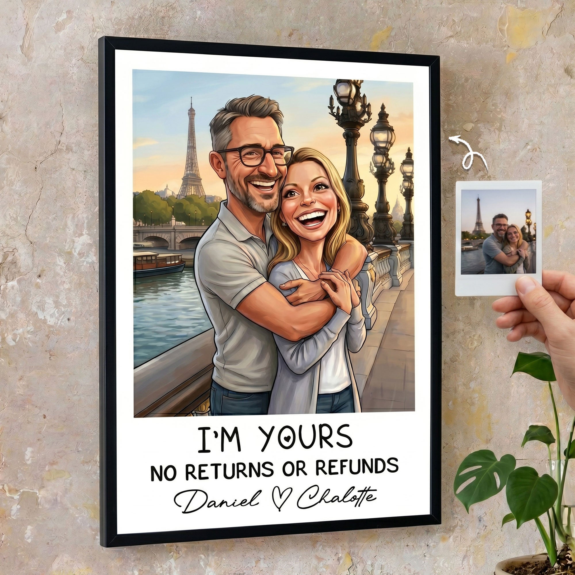 Caricature-Your-Photos-Annoying-Each-Other-For-Years-And-Still-Going-Strong-Personalized-Poster-1