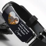 Carry You In My Heart Pet Memorial Gift - Personalized Photo Engraved Bracelet