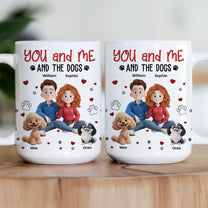 Cartoon Version You, Me And The Dogs - Personalized Mug