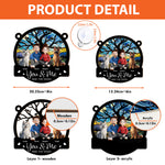 Cartoon Version You & Me And The Dogs - Personalized Window Hanging Suncatcher Ornament