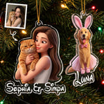 Cartoon Your Pet - Gifts For Dog Mom, Cat Mom - Personalized Ornament