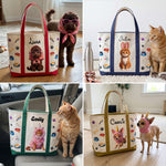 Cartoon Your Pet Photo - Cute 3D Cartoon Style For Dog Mom, Cat Mom - Personalized Tote Bag