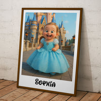 Cartoon Your Photo For Kids, Daughters, Sons, Grandkids - Personalized Photo Poster