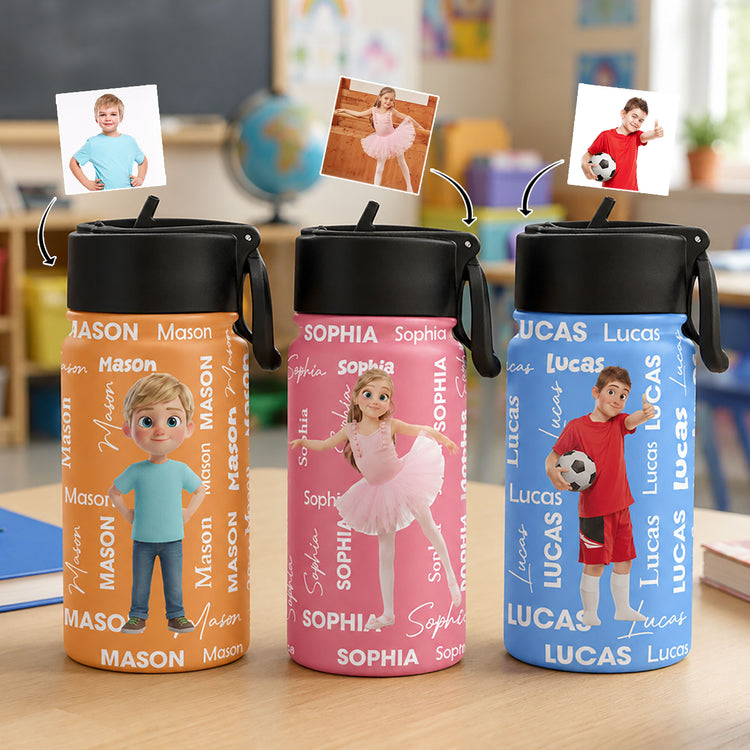 Cartoon-Characte-With-Name-Pattern-Back-To-School-Gift-Personalized-Water-Bottle-1