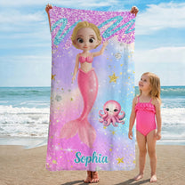 Cartoon_Mermaid_Princess_Personalized_Quick_Dry_Beach_Towel_2