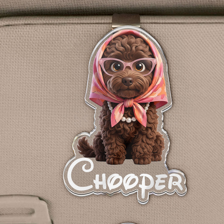 Cartoon-Your-Pet-Cute-Gifts-For-Dog-Mom,-Cat-Mom-Personalized-Car-Visor-Clip-2