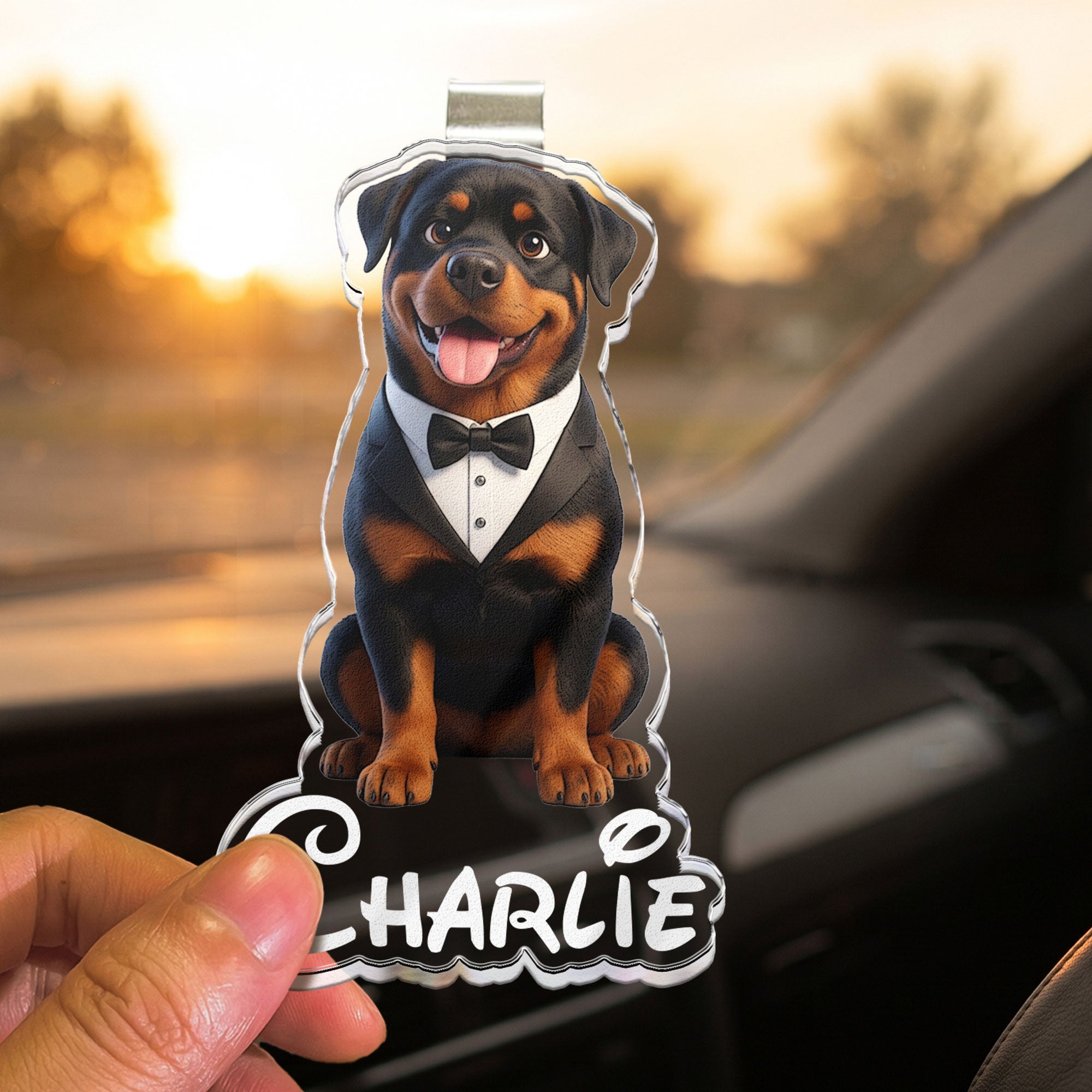 Cartoon-Your-Pet-Cute-Gifts-For-Dog-Mom,-Cat-Mom-Personalized-Car-Visor-Clip-4